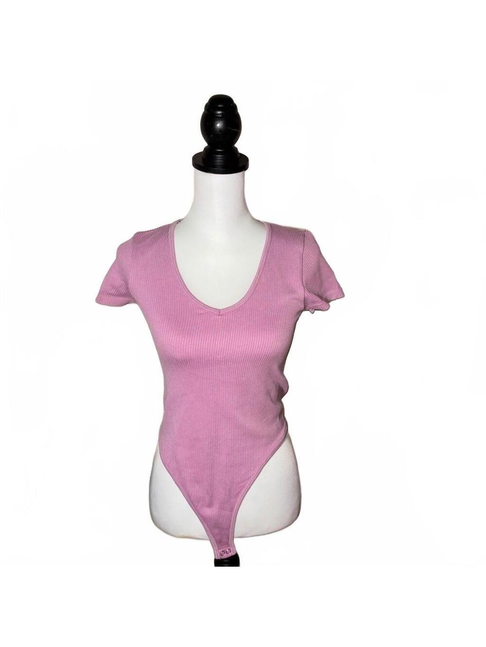 Gypsy + Jade Ribbed V-Neck Short Sleeve Bodysuit